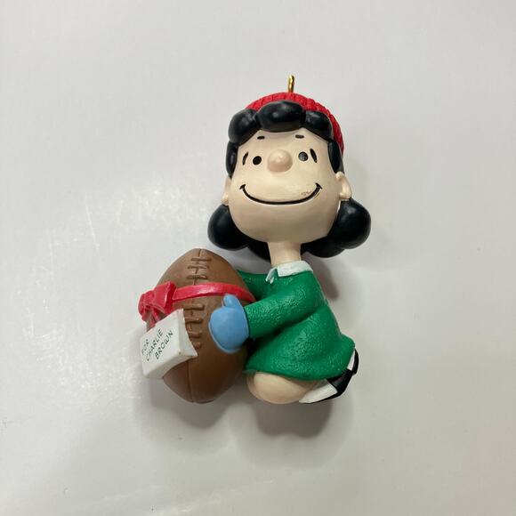 Hallmark 1994 Peanuts Lucy Football Christmas Tree Ornament - Picture 2 of 5